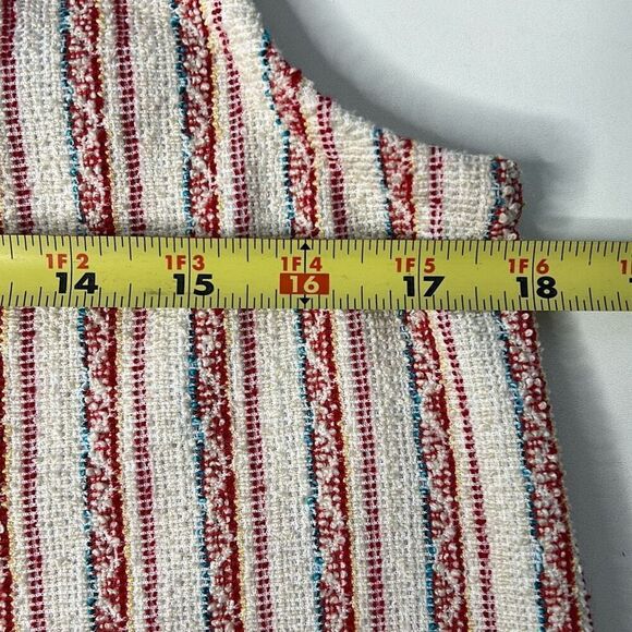 Madewell Boucle Striped Tank Top Criss Cross Back Medium - Picture 8 of 8